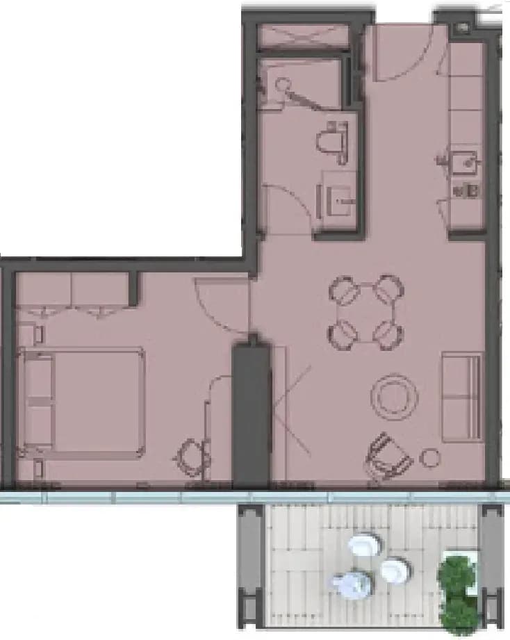 The Symphony by Imtiaz — 2 Bedrooms floor plan
