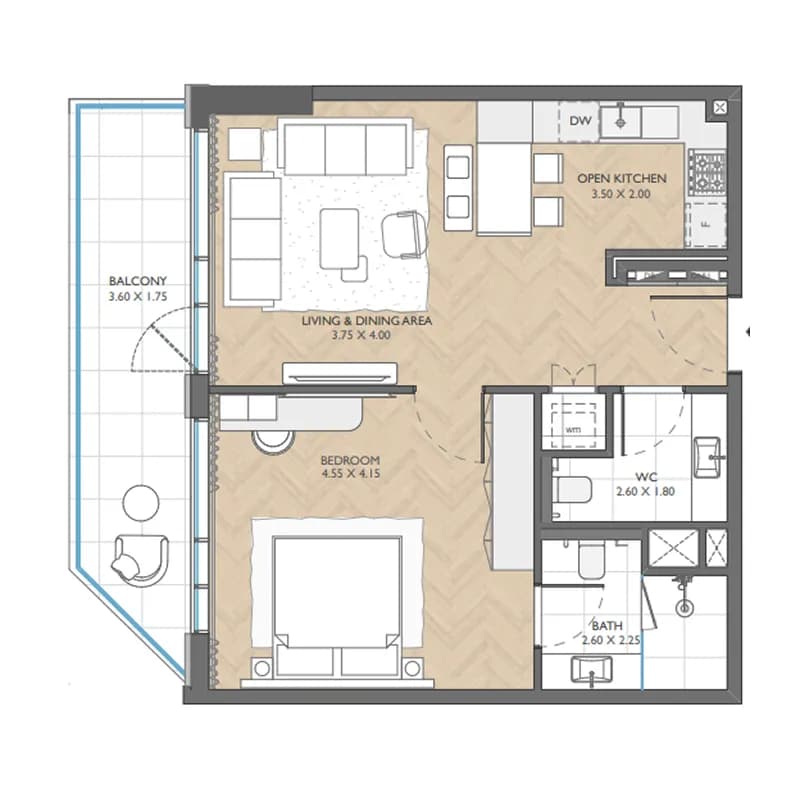 The Collective — 2 Bedrooms floor plan