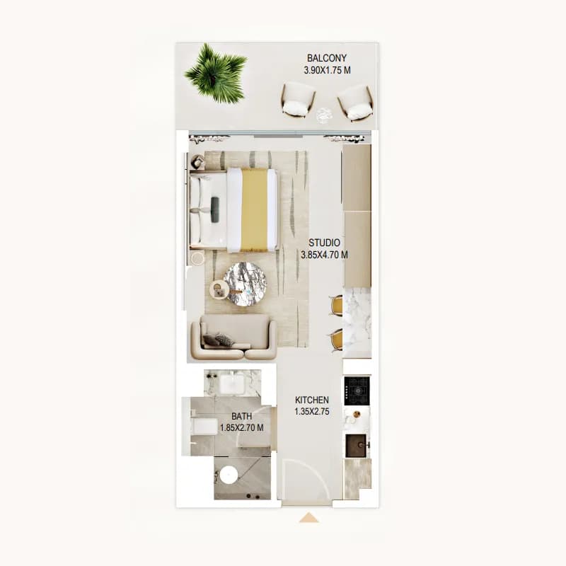 Rabdan Gardens — 3 Bedrooms floor plan