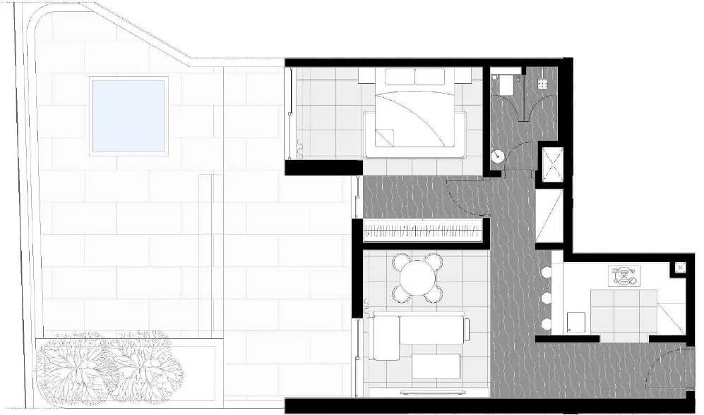 Marea Residences — 1 Bedroom floor plan