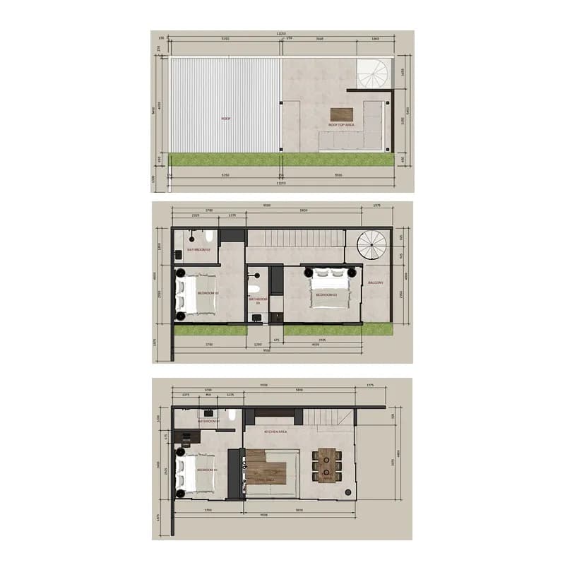 Asora Living — 3 Bedrooms floor plan