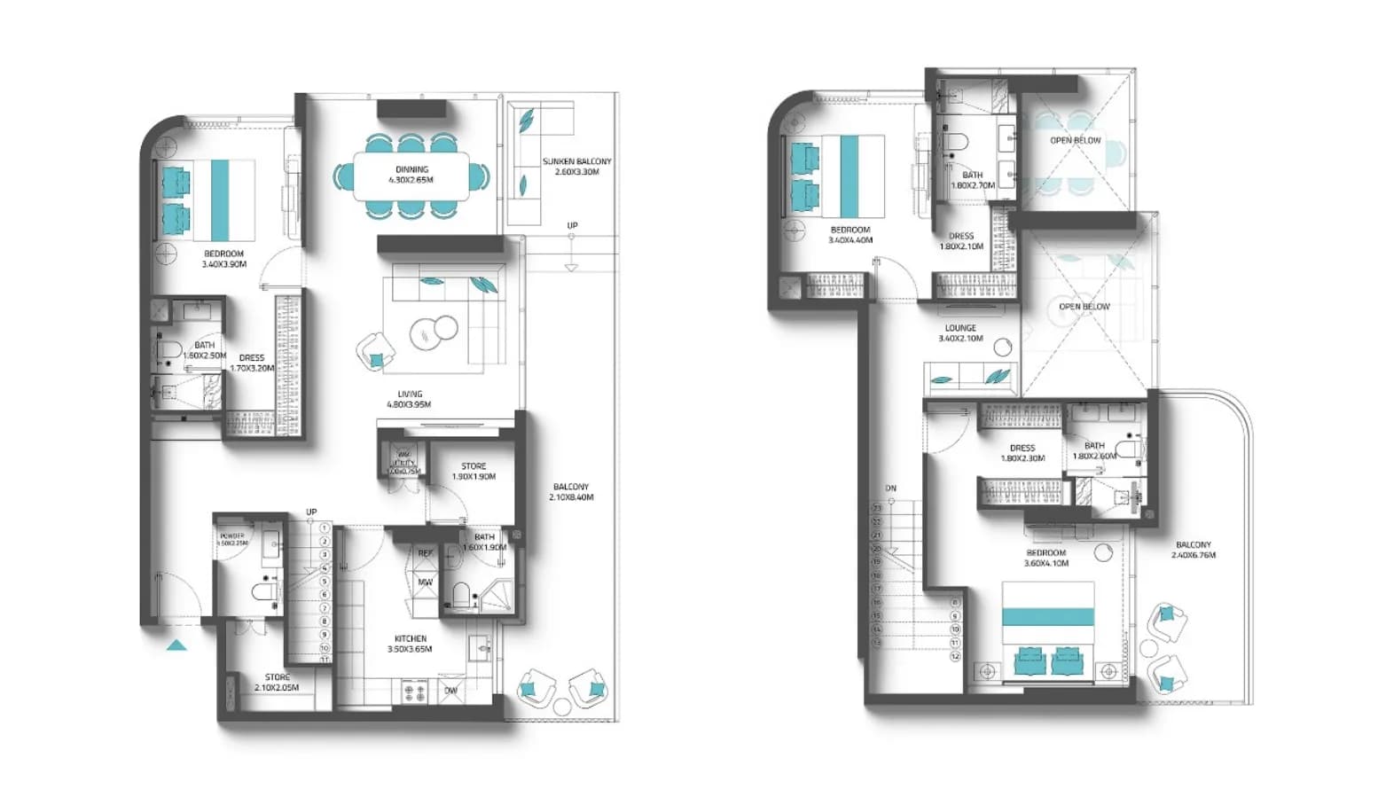 Reef 997 — 3 Bedrooms floor plan