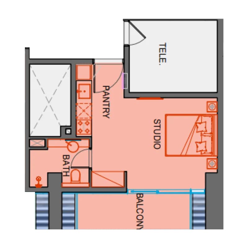 SkyGate Tower — 3 Bedrooms floor plan