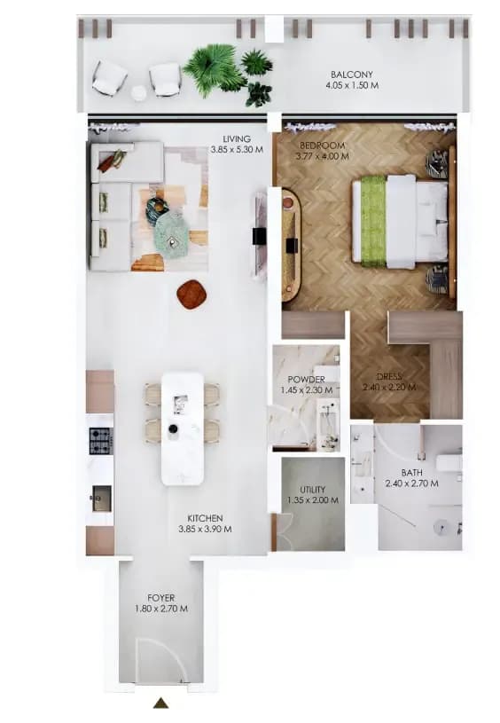 Rabdan Square — 3 Bedrooms floor plan