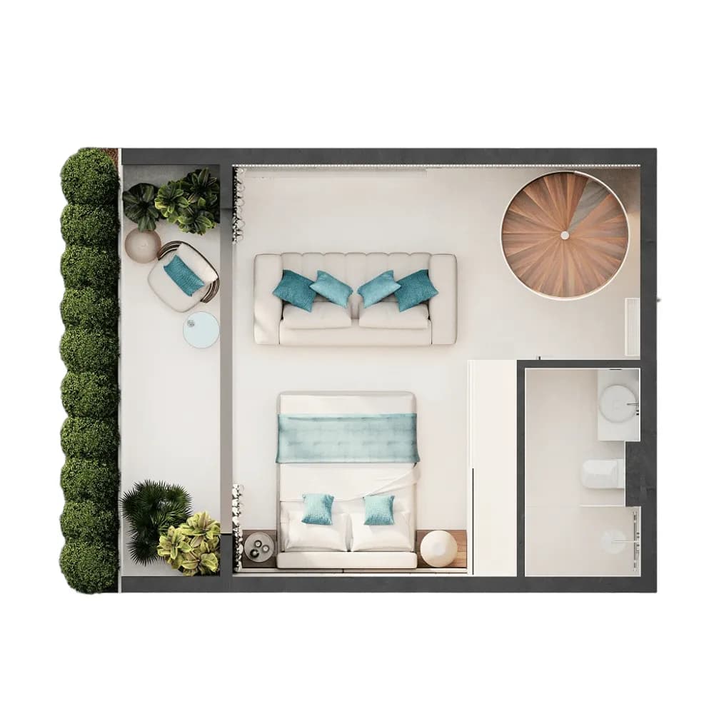 Pandawa Dream — Studio floor plan