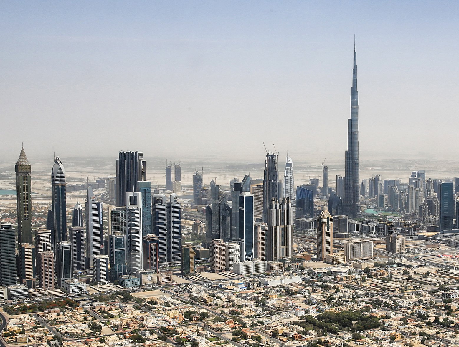 Downtown Dubai skyline with Burj Khalifa