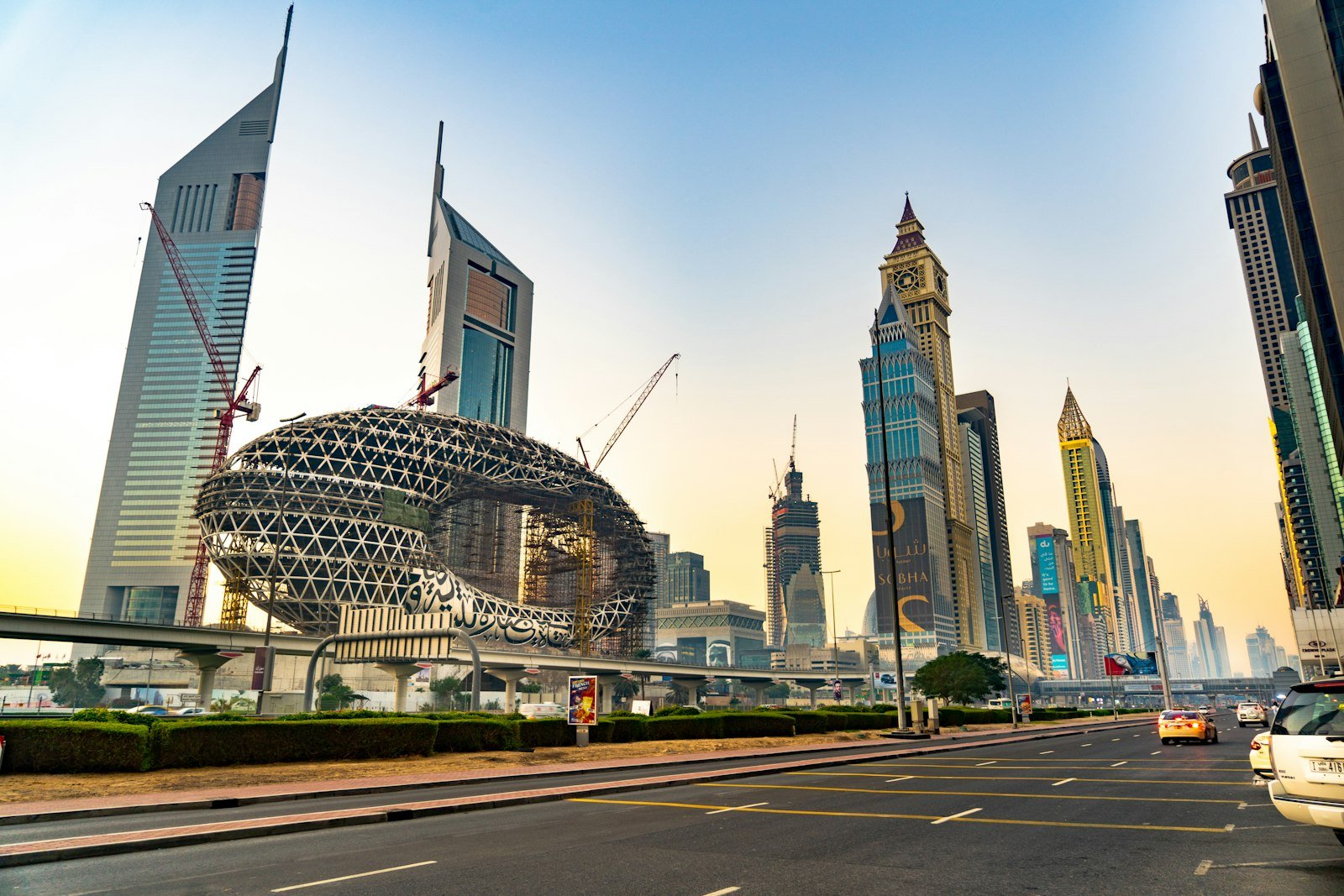 Sheikh Zayed Road high-rises, inland Dubai